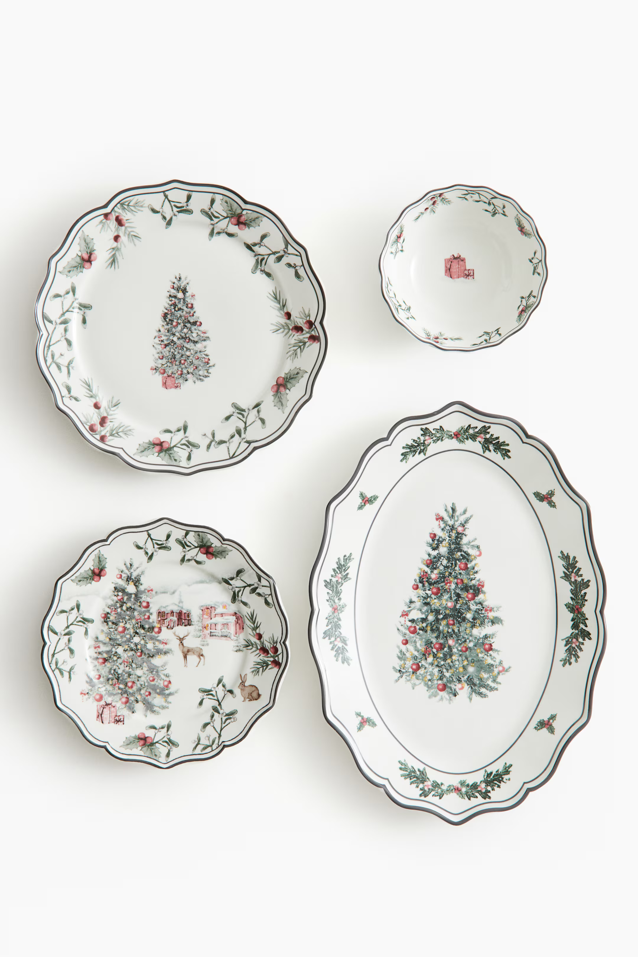 Porcelain Plate - White/Christmas - Home All | H&M US | H&M (US + CA)