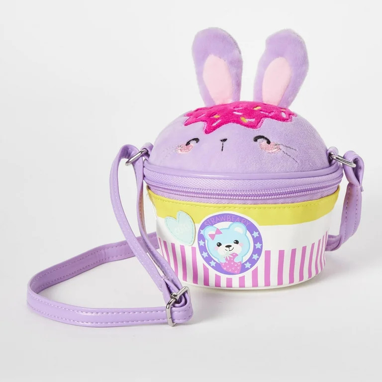 Claire's Girls Crossbody Bunny Cu-Pieceake Bag with Adjustable Straps - Walmart.com | Walmart (US)