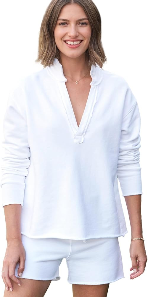 2 Piece Sets for Women Casual Nantucket Travel Set Long Sleeve Patrick Pullover Sweatshirt Shorts... | Amazon (US)