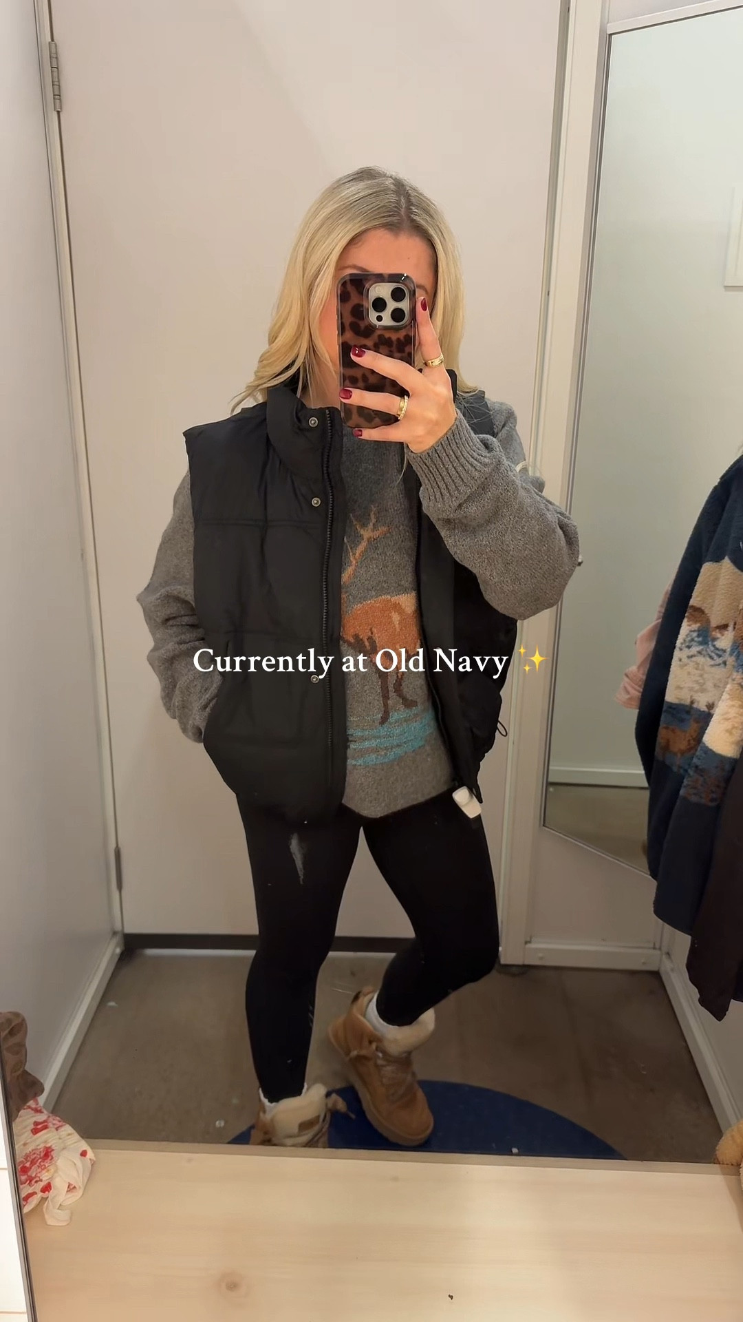 Old navy try on on sale
Vest small
Jackets small
Sweaters large
Align leggings
Ugg boots tts

#LTKSaleAlert #LTKFindsUnder100 #LTKShoeCrush