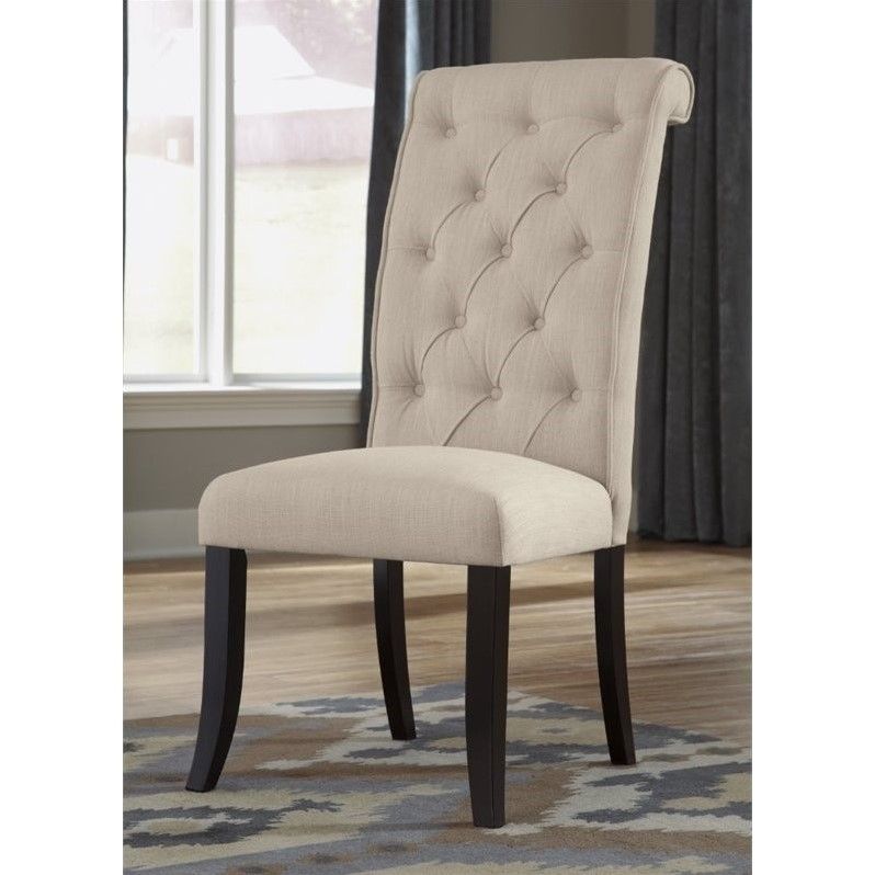 Ashley Tripton Upholstered Dining Chair in Natural | Cymax Stores