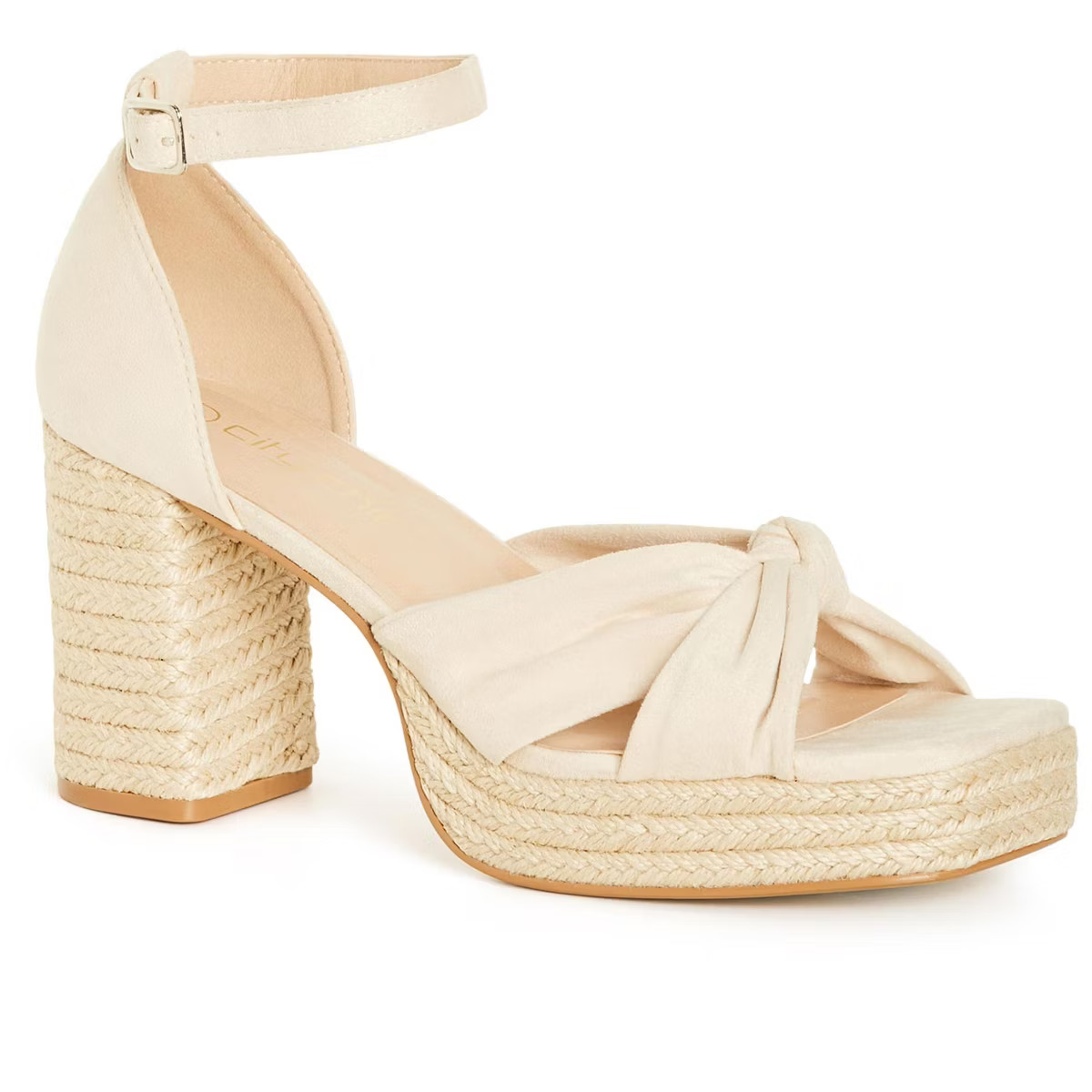 Women's Platform Oakley Heel - off white | CITY CHIC | Target