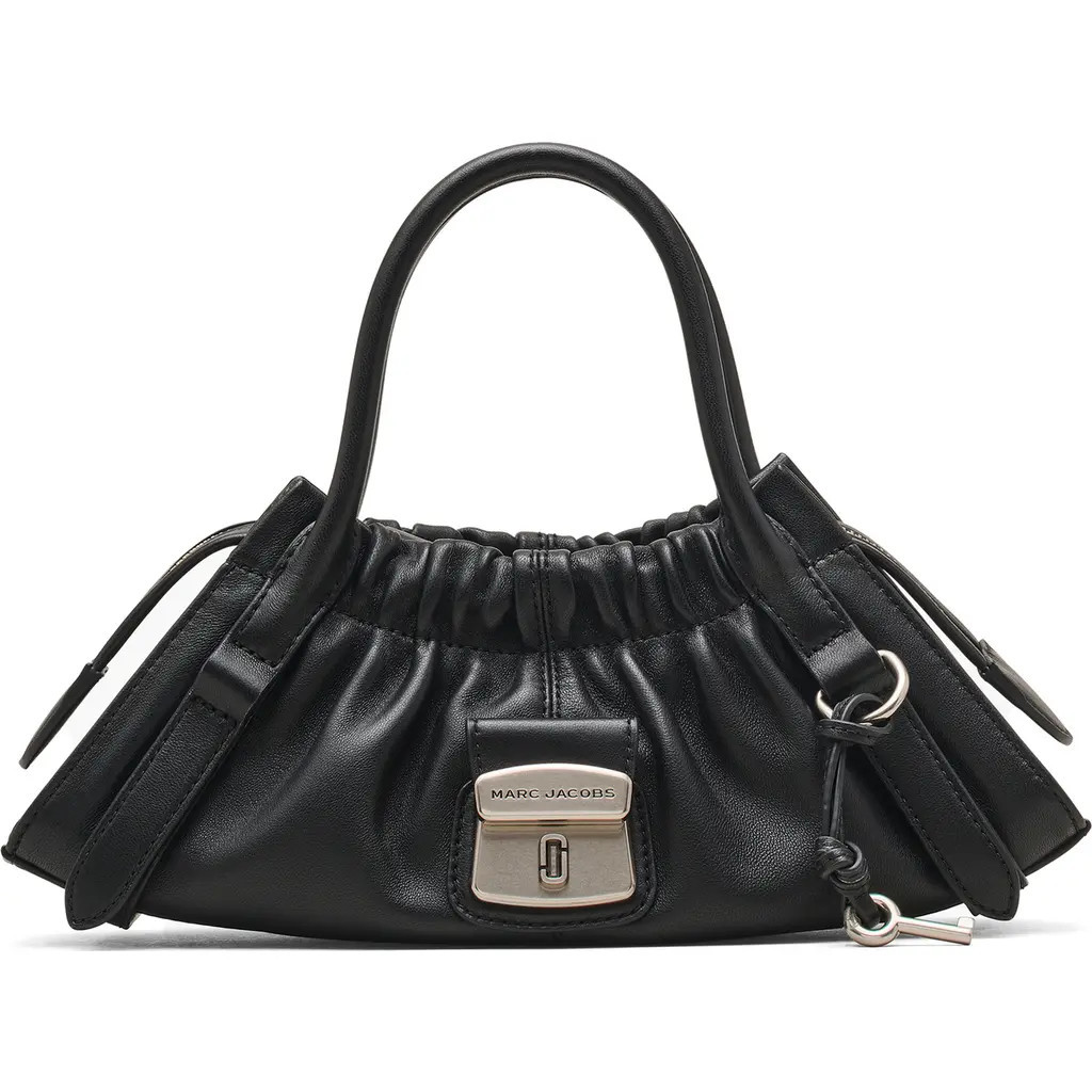 Marc Jacobs The Suede Cristina Small Crossbody Satchel in Black Leather at Nordstrom | Nordstrom