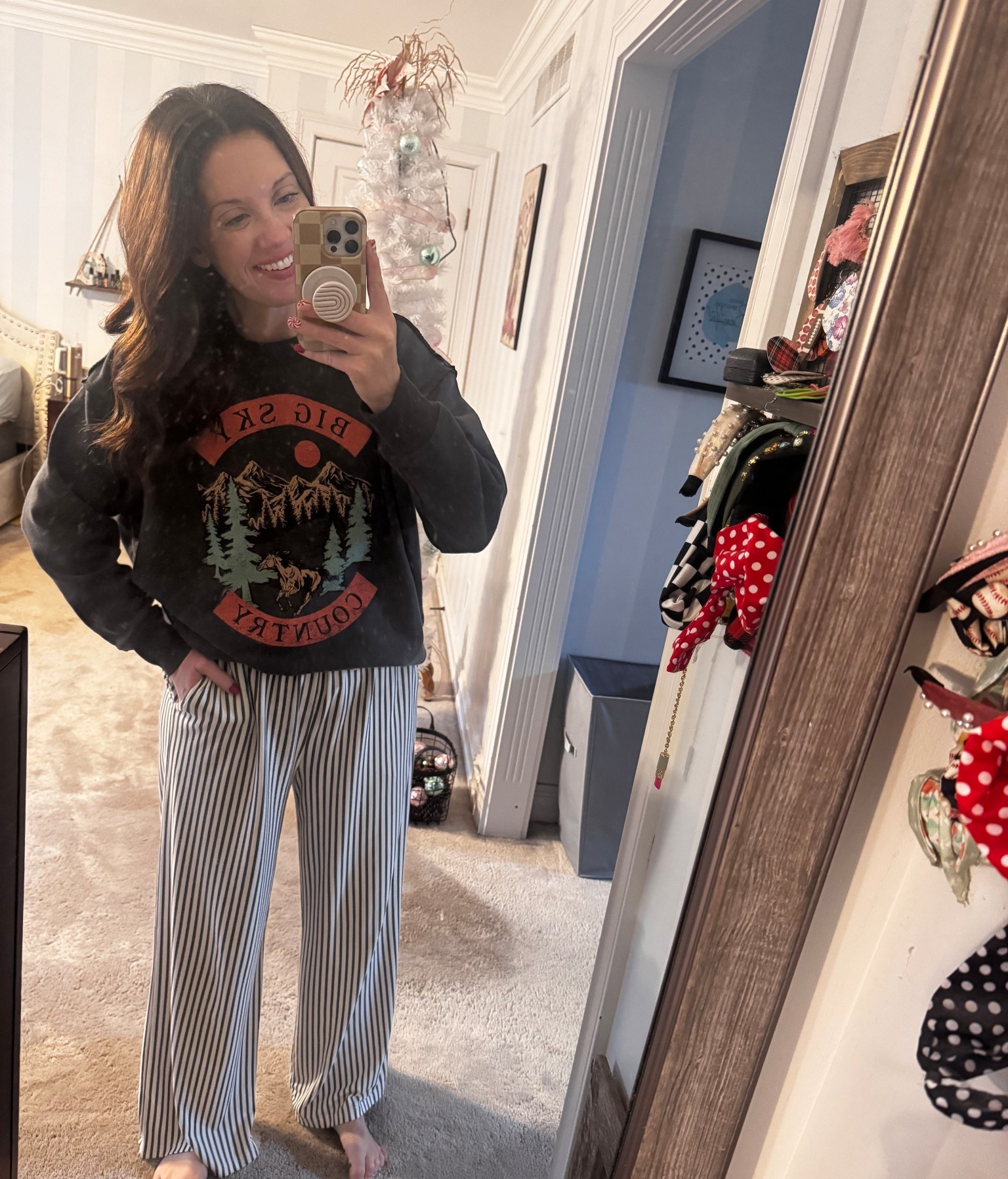Lounging outfit with a $7 sweatshirt!