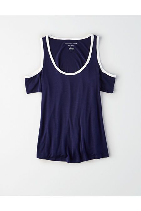 AE Soft & Sexy Cold Shoulder Top | American Eagle Outfitters (US & CA)