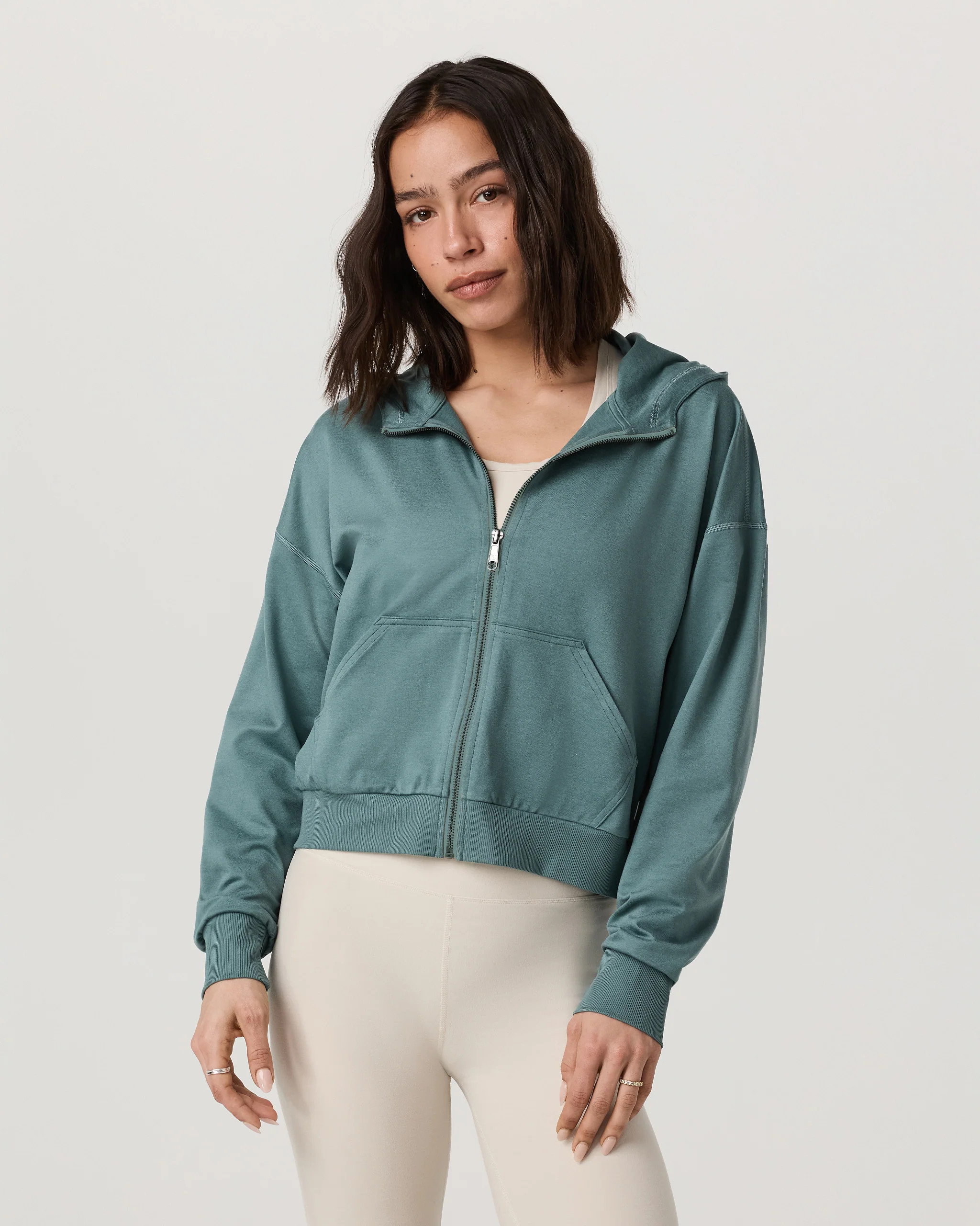 Halo Full Zip Hoodie | Women's Bluegrass Heather Hoodie | Vuori | Vuori Clothing (US & Canada)