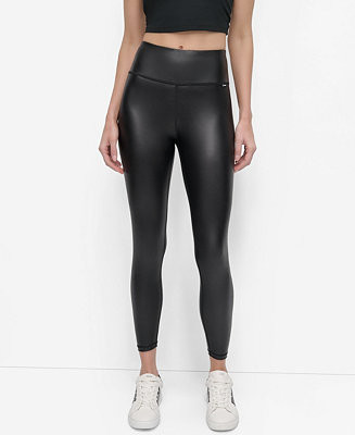 Women's Faux Leather High Waist 7/8 Legging Pants | Macy's