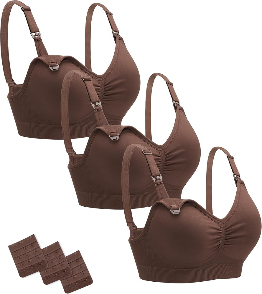Stelle Nursing Bras Maternity Bra for Breastfeeding Pregnancy Wireless Bralette with Pads, Extend... | Amazon (US)
