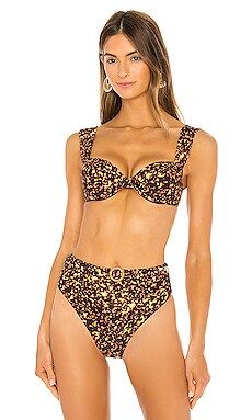 WeWoreWhat Claudia Bikini Top in Tortoise Shell from Revolve.com | Revolve Clothing (Global)