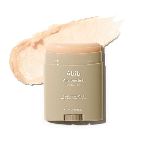 Abib Airy Sunstick Protection Bar SPF50+ Broad Spectrum, Semi-Matte Sunscreen Stick for Oily & Combination Skin, No White Cast, Water-Resistant, Korean Sunscreen, 0.81 oz / 23 g | Amazon (US)
