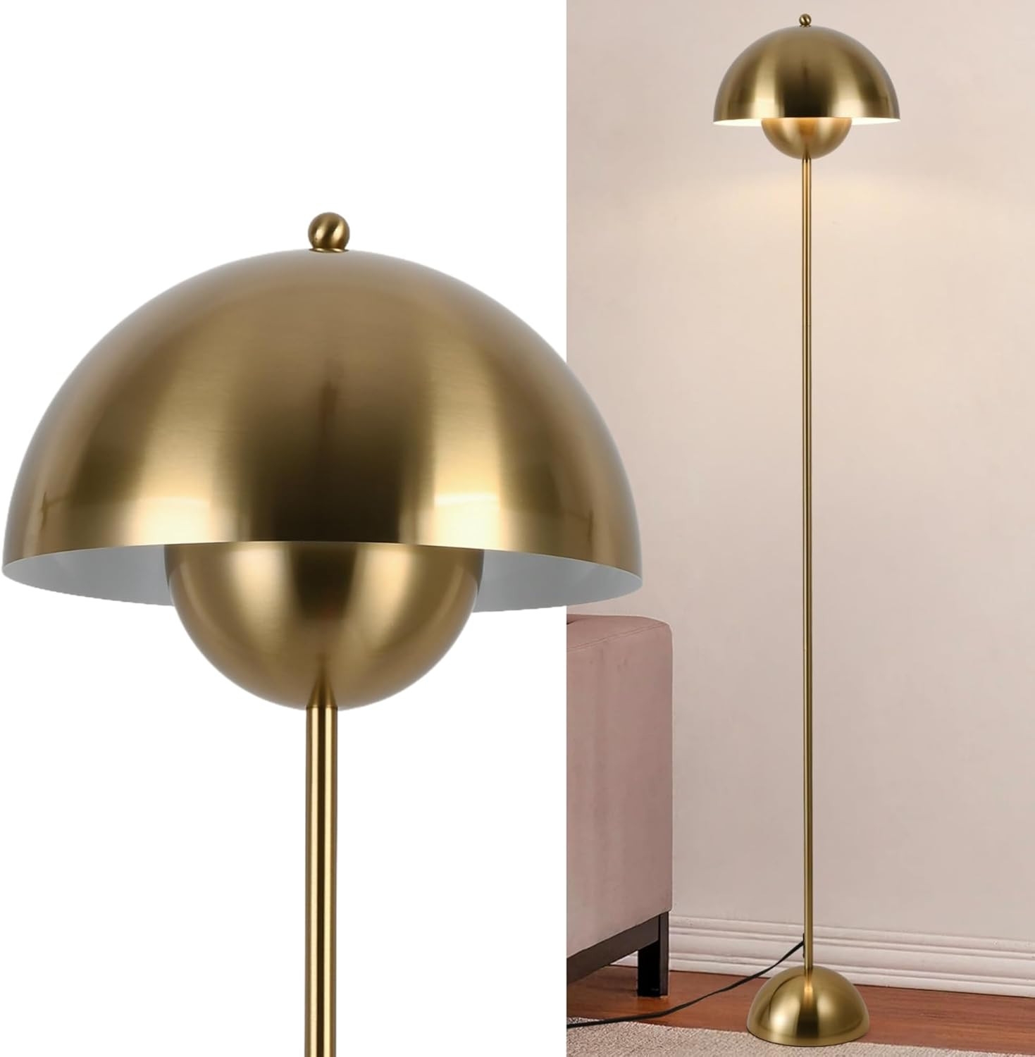 COSYLUX Modern Floor Lamp for Living Room, Industrial Tall Standing Lamp for Bedroom, Metal Shade... | Amazon (CA)