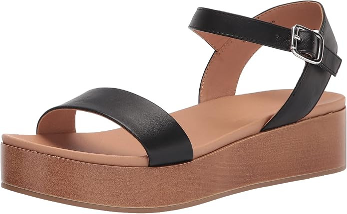 Amazon Essentials Women's Two Band Flatform Sandal Flat | Amazon (US)