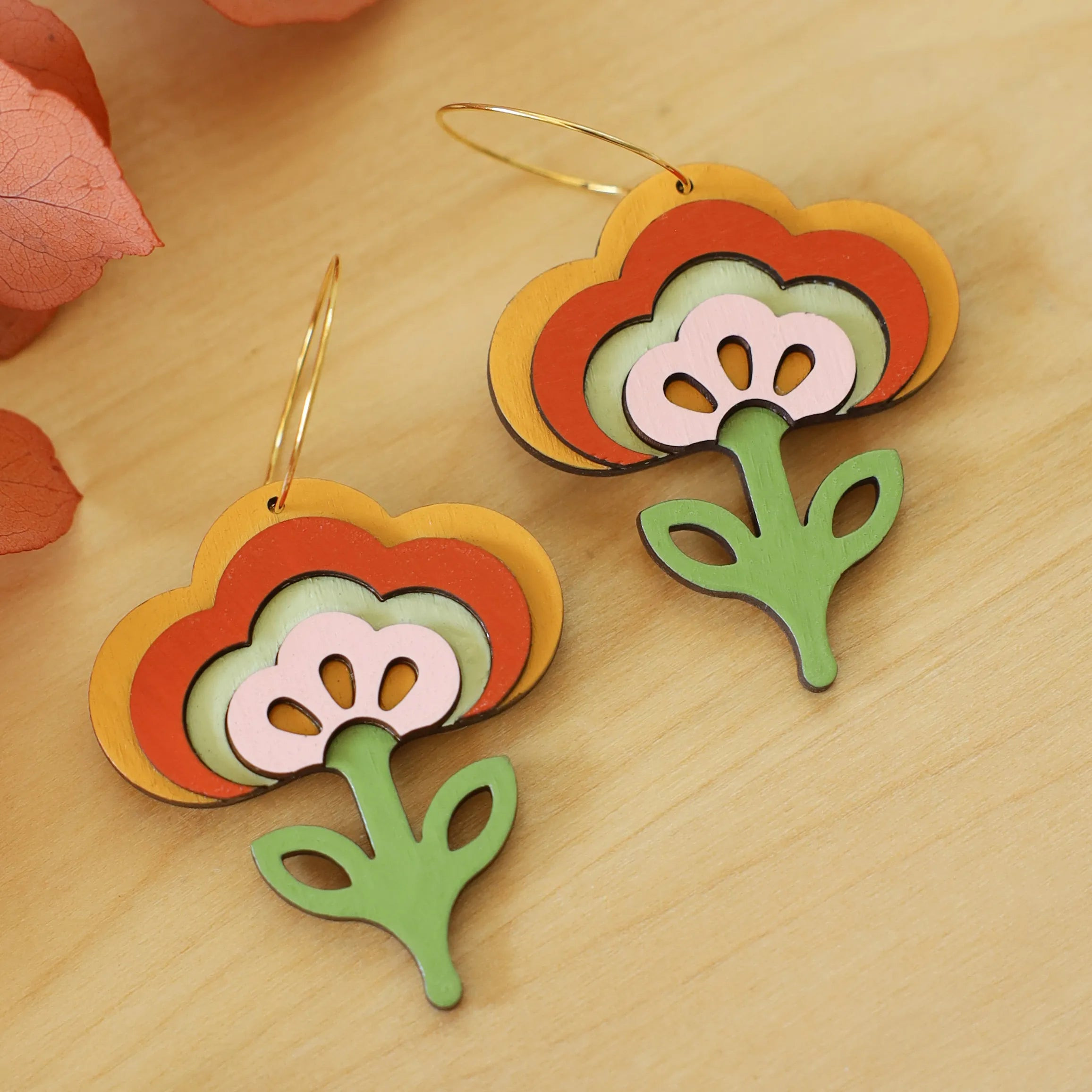 70s Tulip Earrings | Le Chic Miami