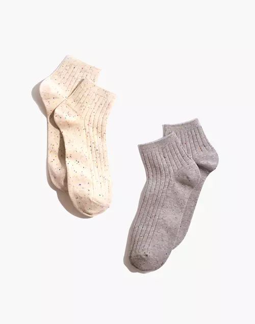 Two-Pack Confetti Ankle Socks | Madewell