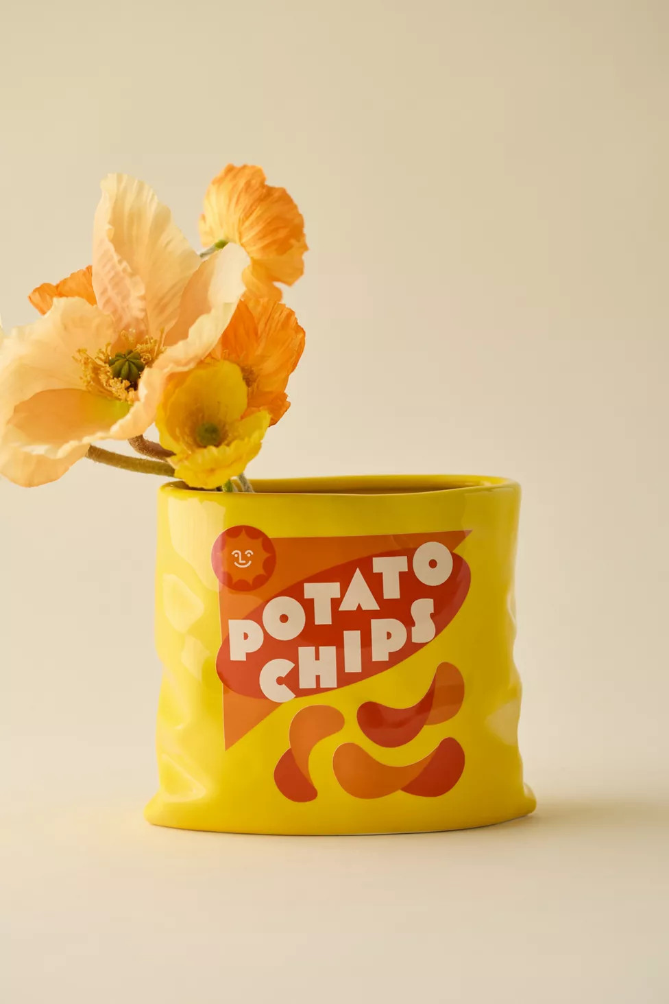 ban.do Potato Chip Bag Shape Ceramic Vase | Urban Outfitters (US and RoW)