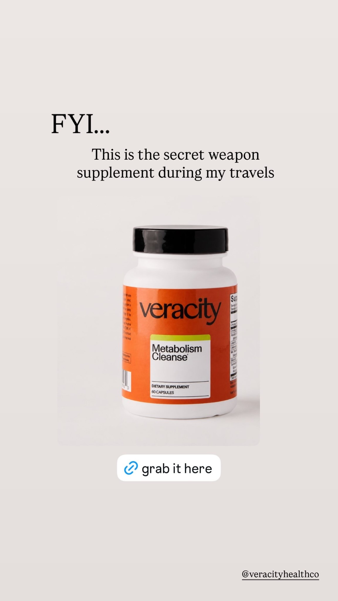 FYI….. This is the secret weapon supplement during my travels

#LTKTravel #LTKdayinmylife #LTKgrwm