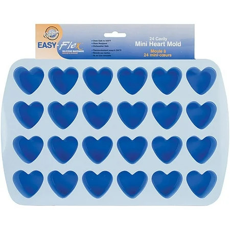 Wilton Easy Flex 1.5""x1.75"" Bite Size Silicone Mold, Heart 2105-4909 | Walmart (US)