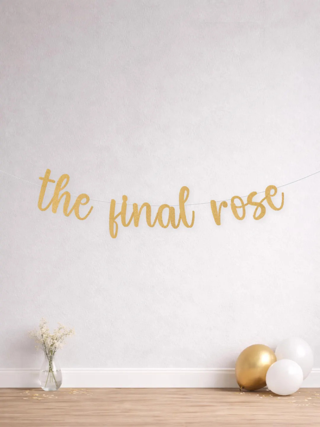 The Final Rose Banner, Bachelorette Party Decoration, Glitter Bridal Shower Decor - Etsy | Etsy (US)