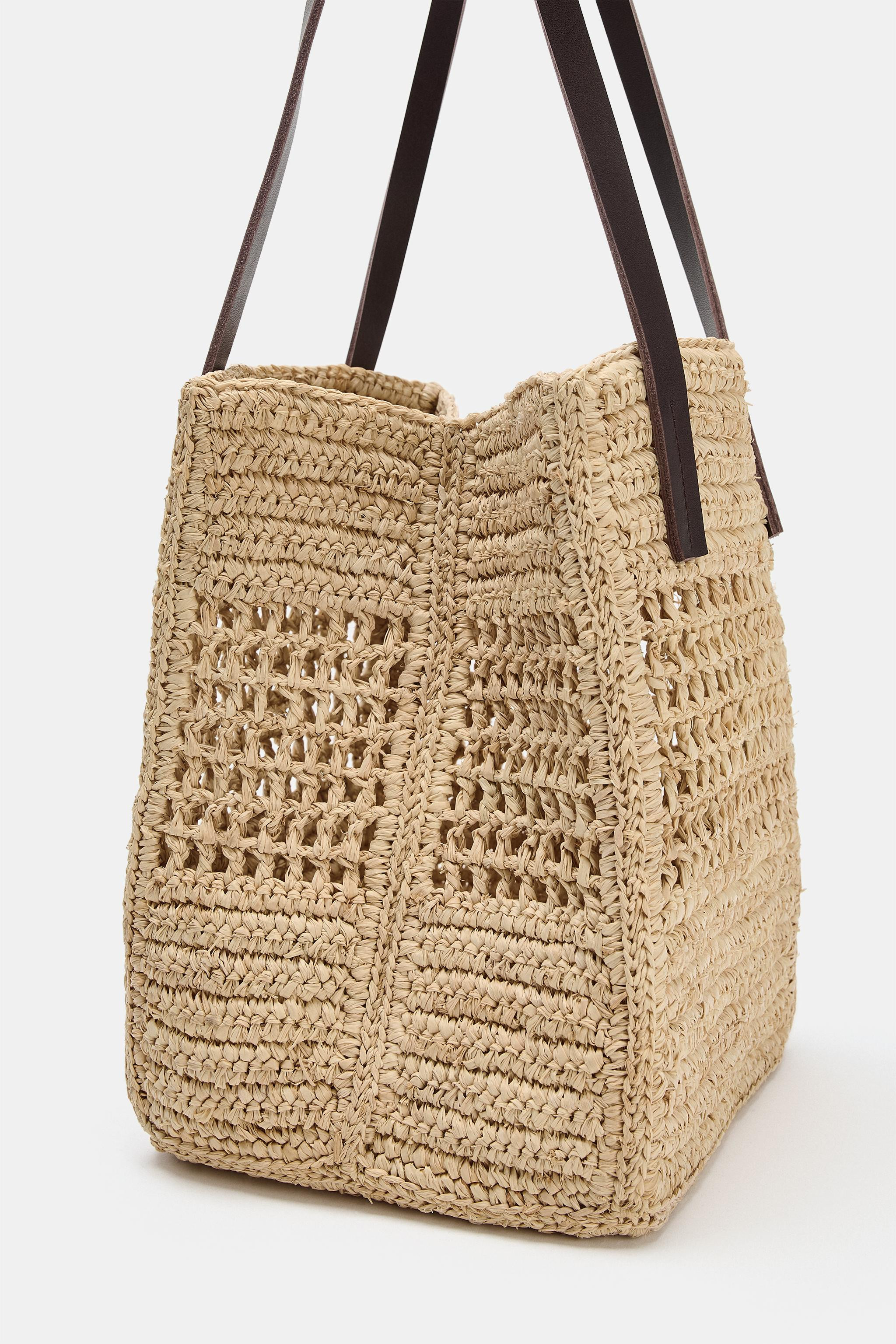 MINI RAFFIA TOTE BAG | Zara UK