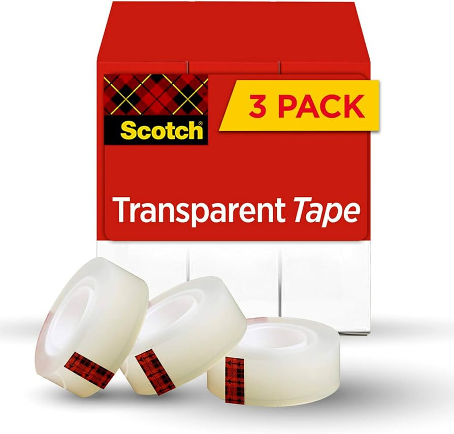 Scotch Transparent Tape, 3/4 in x 1000 in, 3 Boxes/Pack (600K3) | Amazon (US)