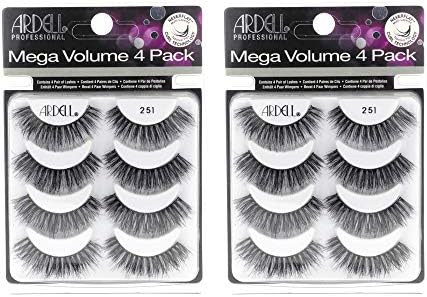 Ardell False Eyelashes Mega Volume 251, 2 packs (4 pairs per pack) | Amazon (US)
