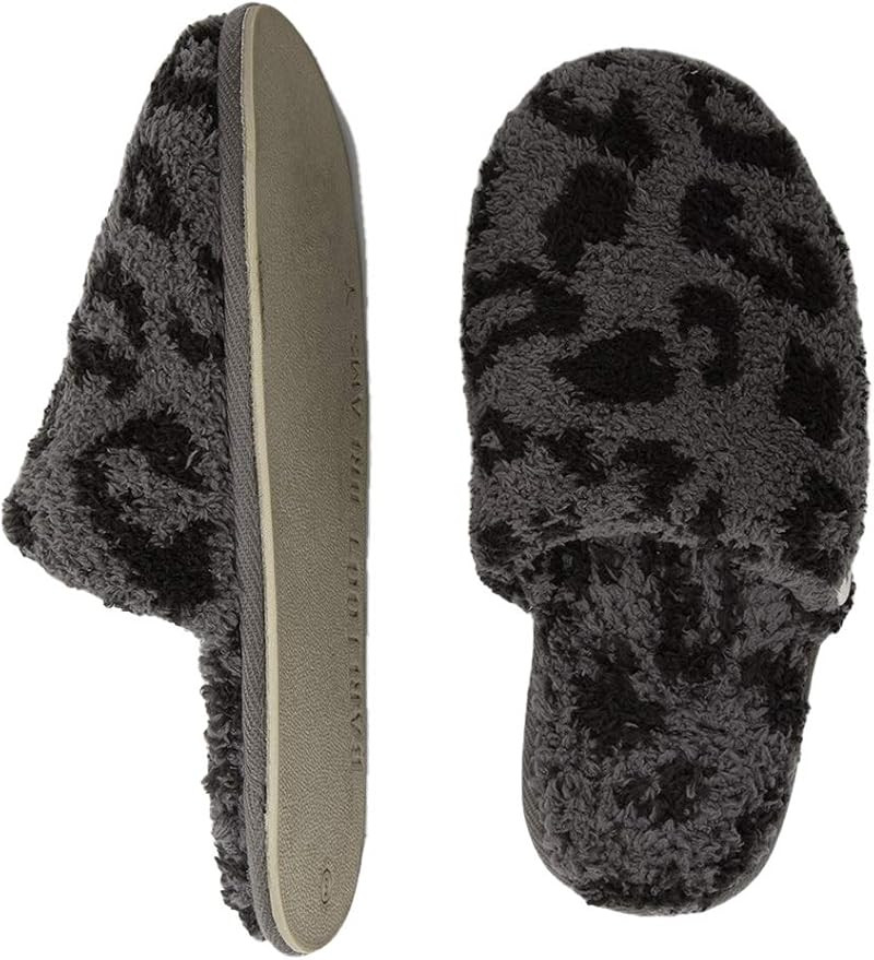 Barefoot Dreams CozyChic Barefoot in The Wild Slipper, Cream/Stone, SM | Amazon (US)