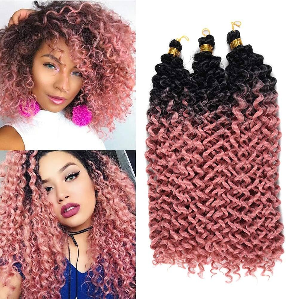 Crochet Curly Hair Water Wave Crochet Hair Curly Braiding Hair Curly Crochet Hair For Black Women... | Amazon (US)