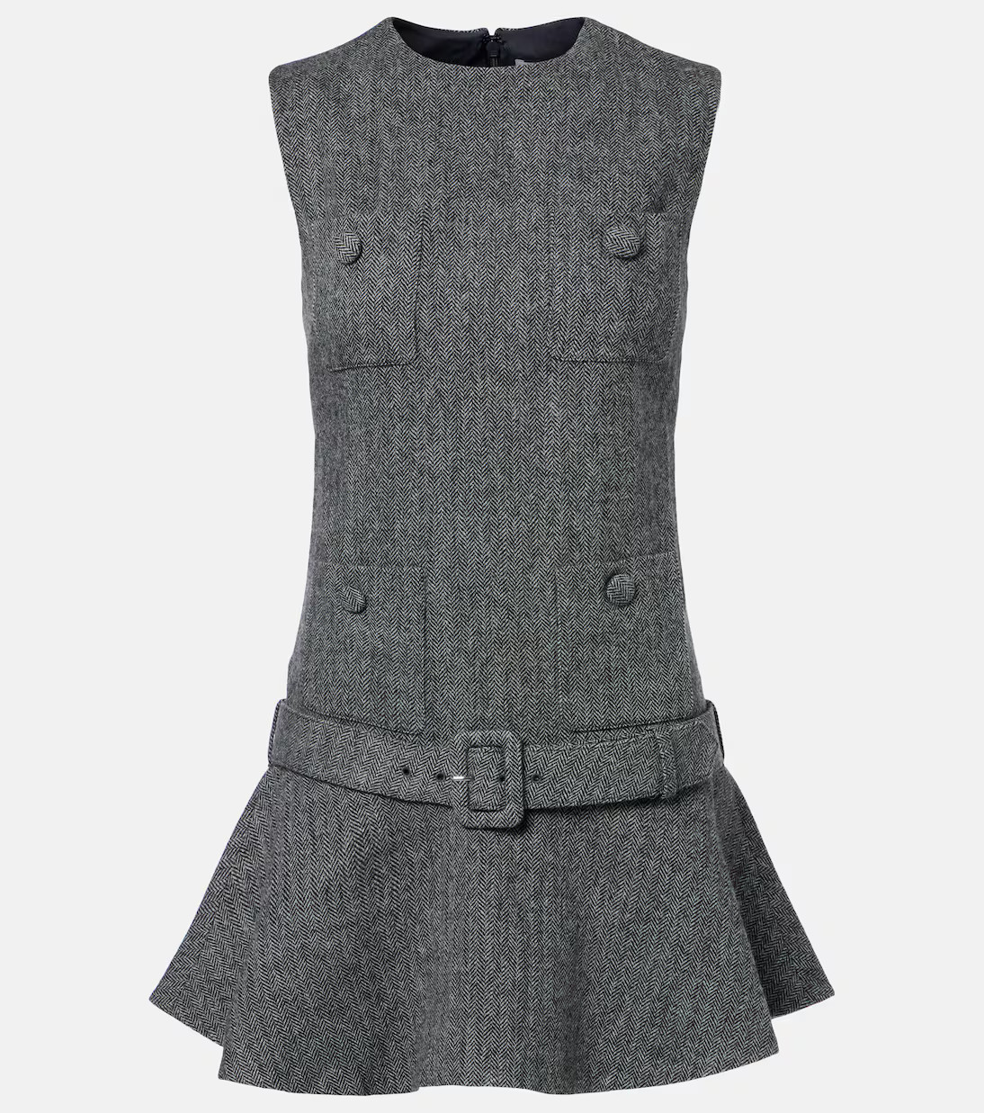 Herringbone wool-blend minidress | Mytheresa (US/CA)