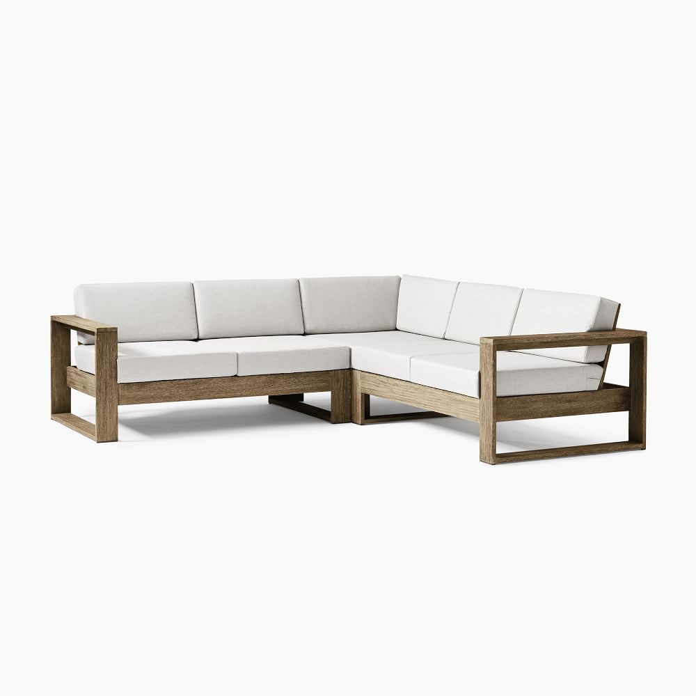 Portside Outdoor 3-Piece L-Shaped Sectional | West Elm (US)