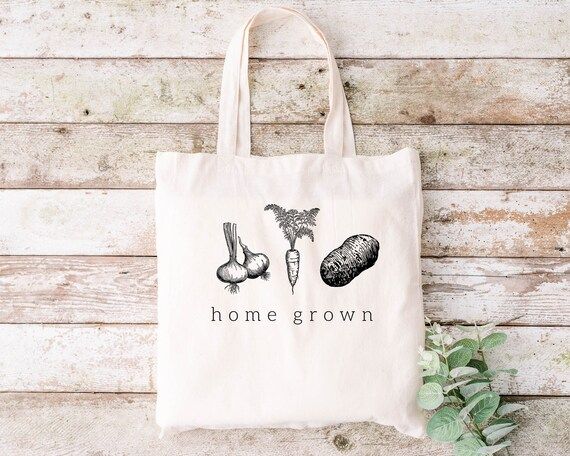 Garden Homegrown Eco Tote Bag FREE SHIPPING Gift for Gardeners | Etsy | Etsy (US)