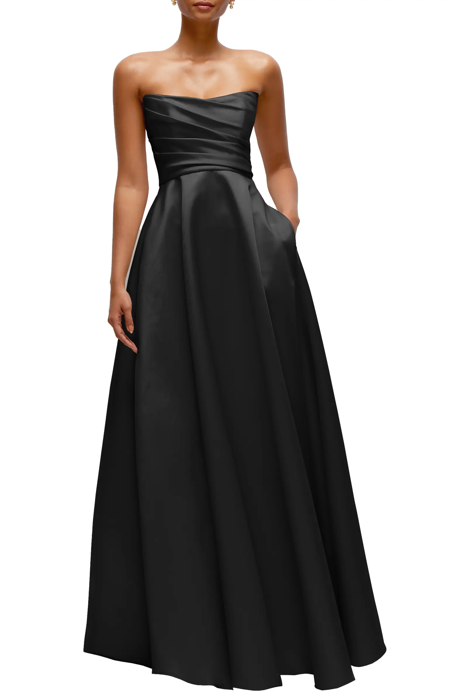 Ruched Strapless Gown | Nordstrom