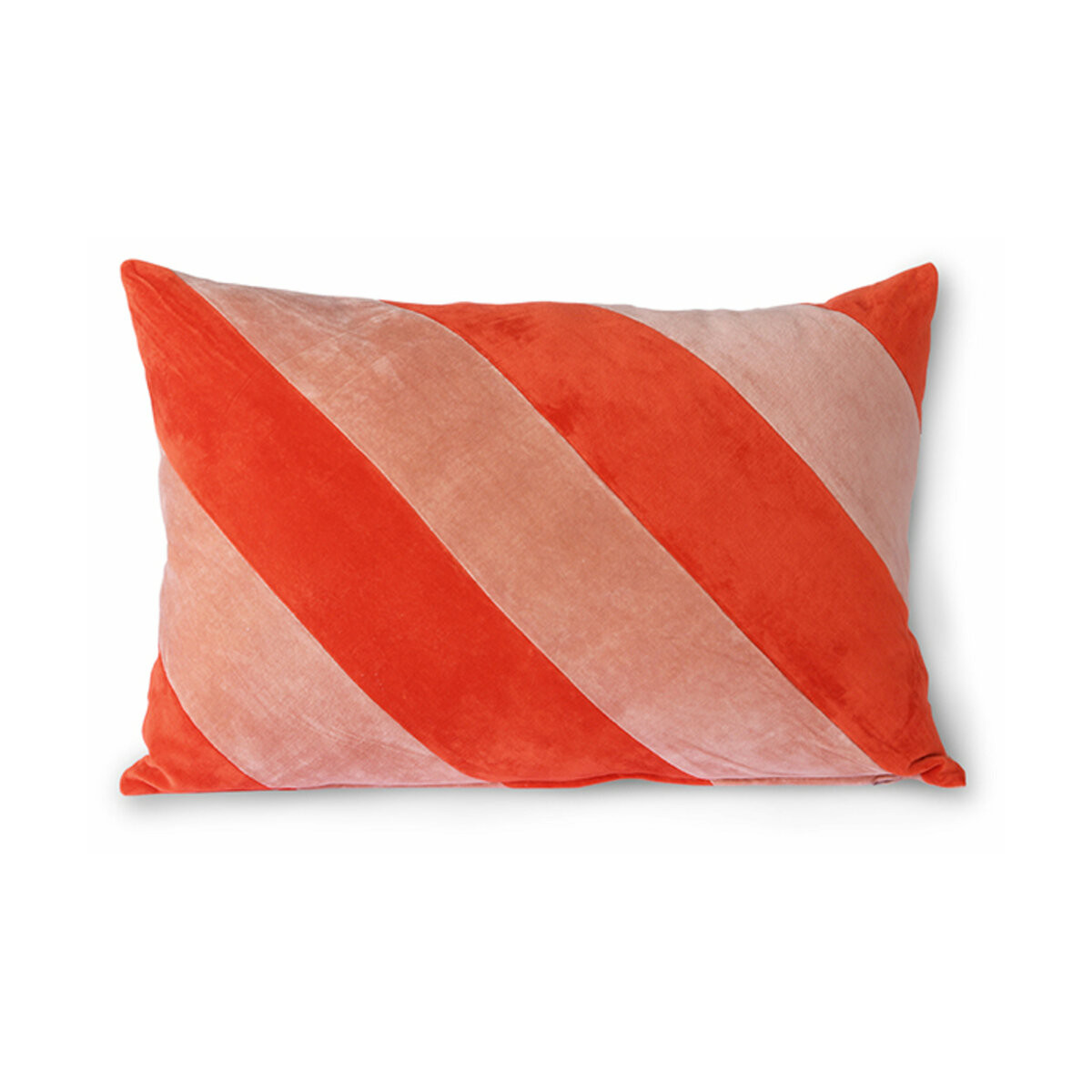 Coussin en velours rayé rose et rouge 40 x 60 cm - Hkliving | The Cool Republic - Reward Style