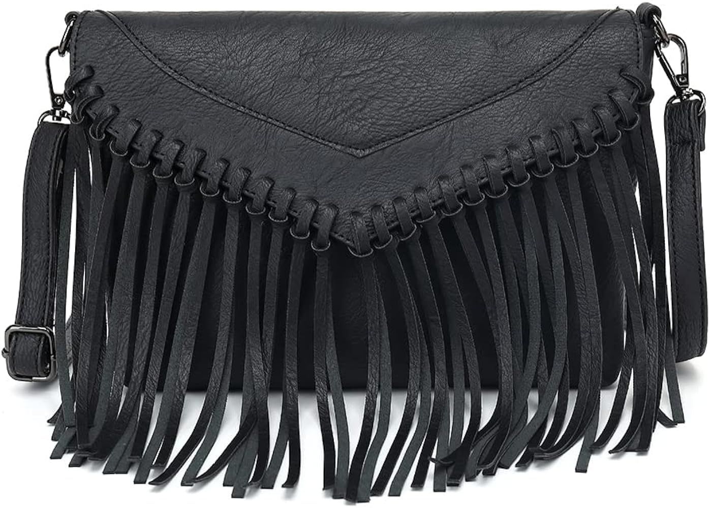 Fringe Crossbody Purse for Women, Vintage Leather Western Boho Purse, Tassel Small Handbag Should... | Amazon (US)