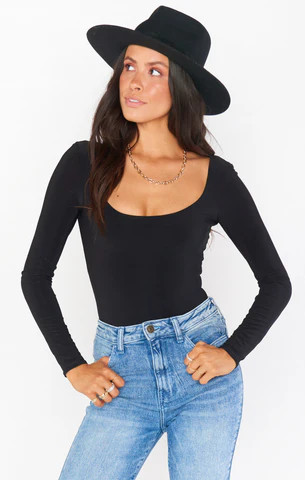Bridget Bodysuit ~ Black Stretch | Show Me Your Mumu