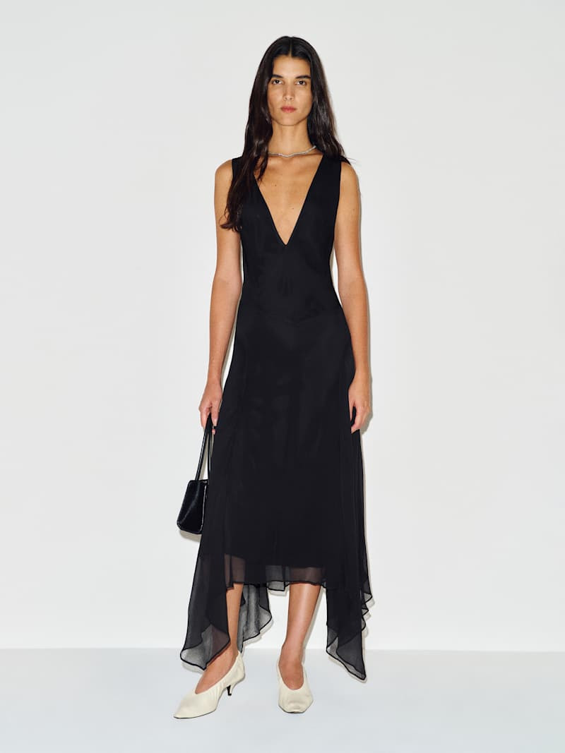 Reformation Stellina Dress Black 4 | Reformation (Global)