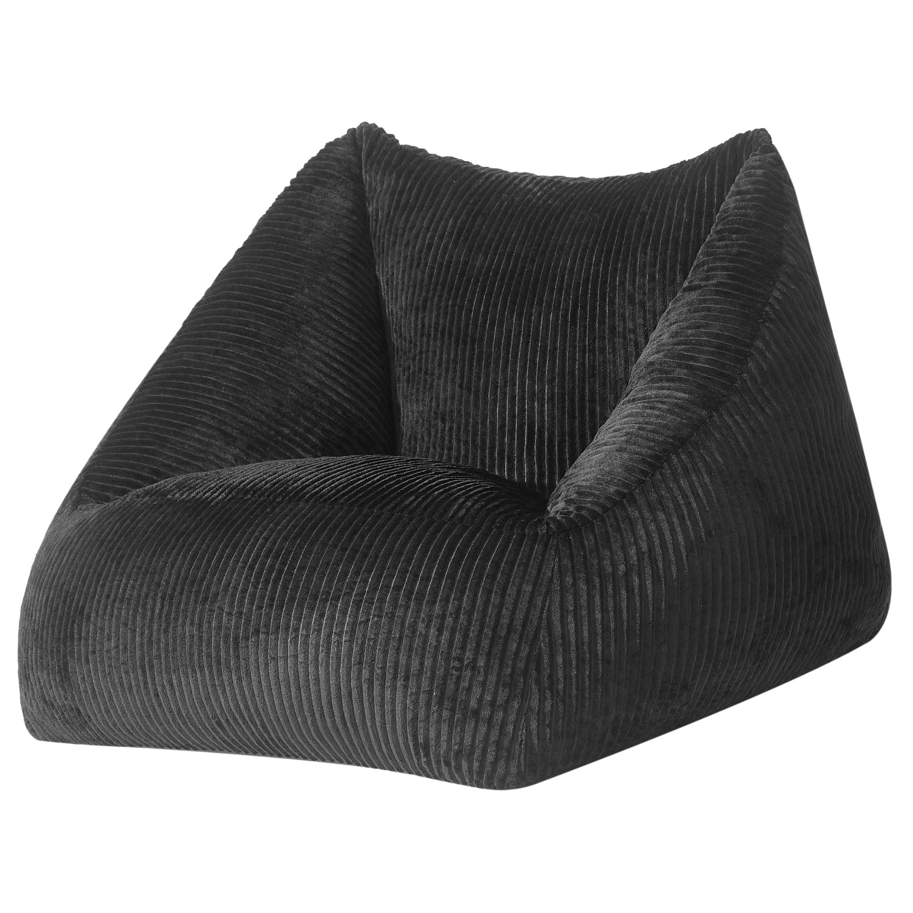 Mainstays by Becky G. & Alejandra Ribbed Plush Compressed Foam Chair, Black | Walmart (US)