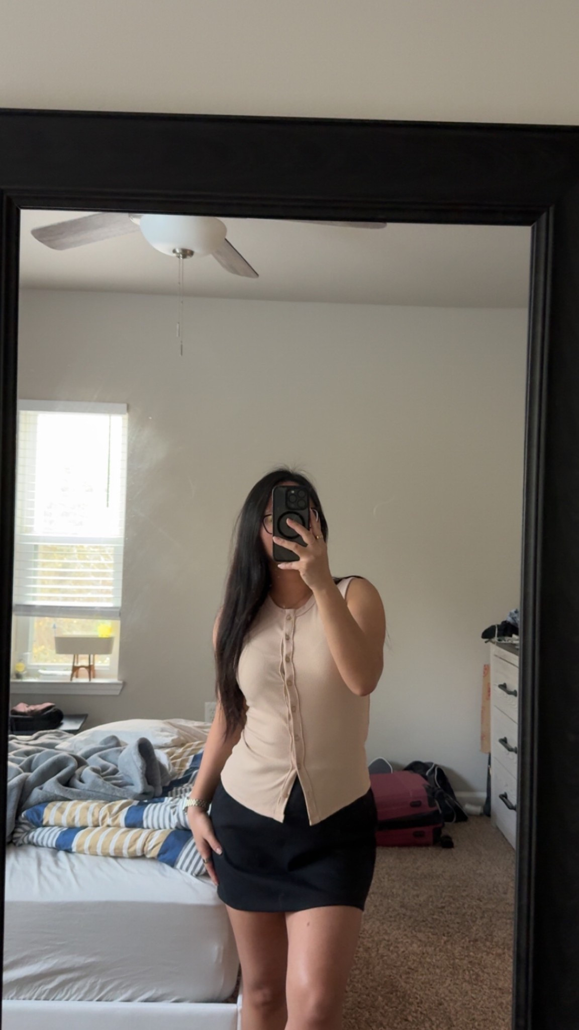 Office Approved Outfit
Black skirt, button down tank, office outfit, appropriate office outfit, office siren

#LTKWorkwear #LTKStyleTip