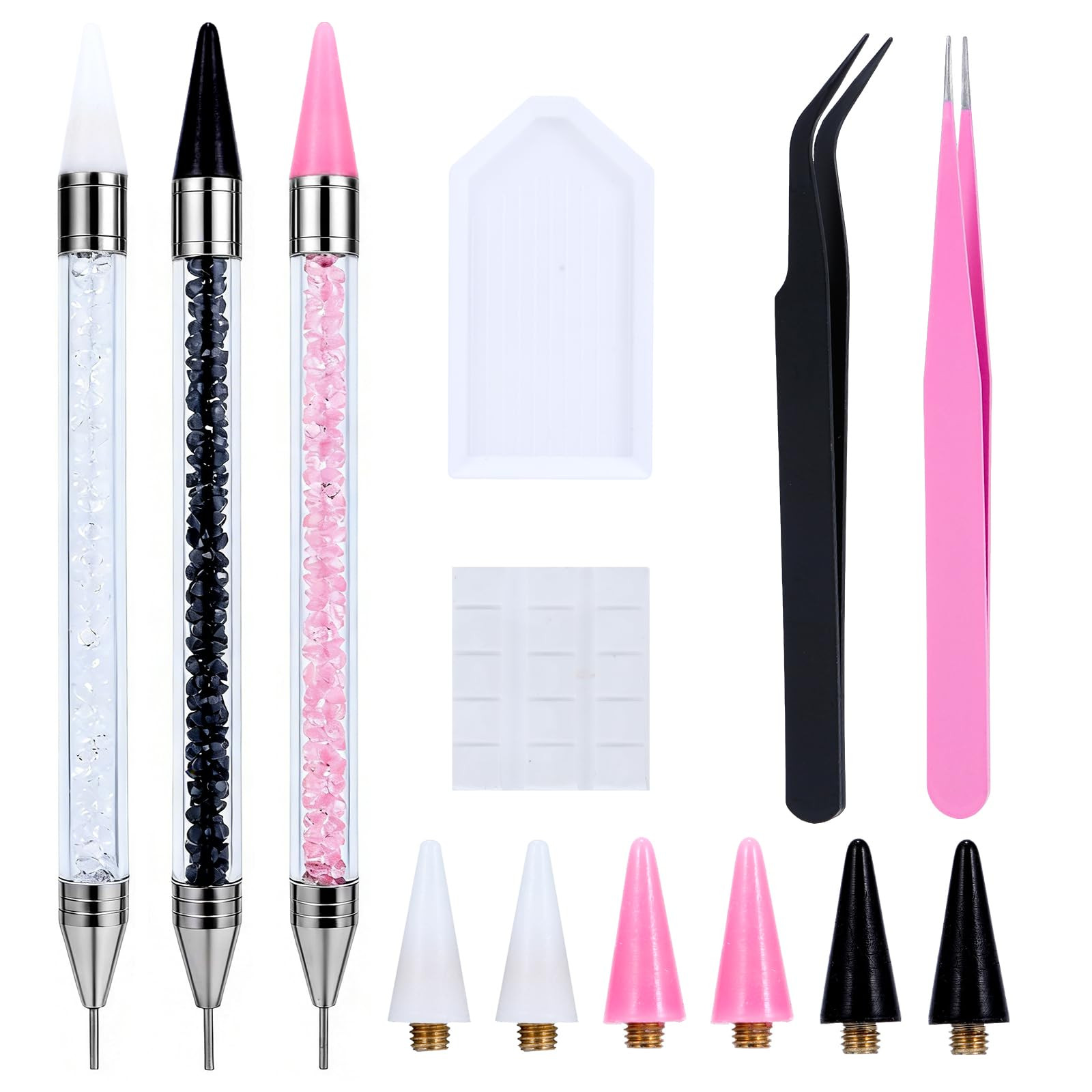 14 Pcs Rhinestone Picker Tool Nail Art Design Bedazzling Dotting Tool Rhinestone Applicator Diamo... | Amazon (US)