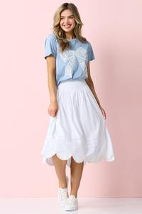 Scalloped Daisy Trim Skirt | Cato Fashions