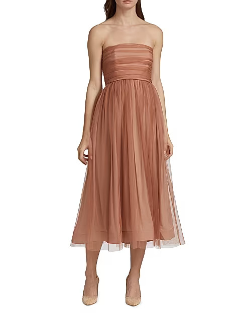 Zimmermann Tulle Strapless Midi-Dress | Saks Fifth Avenue
