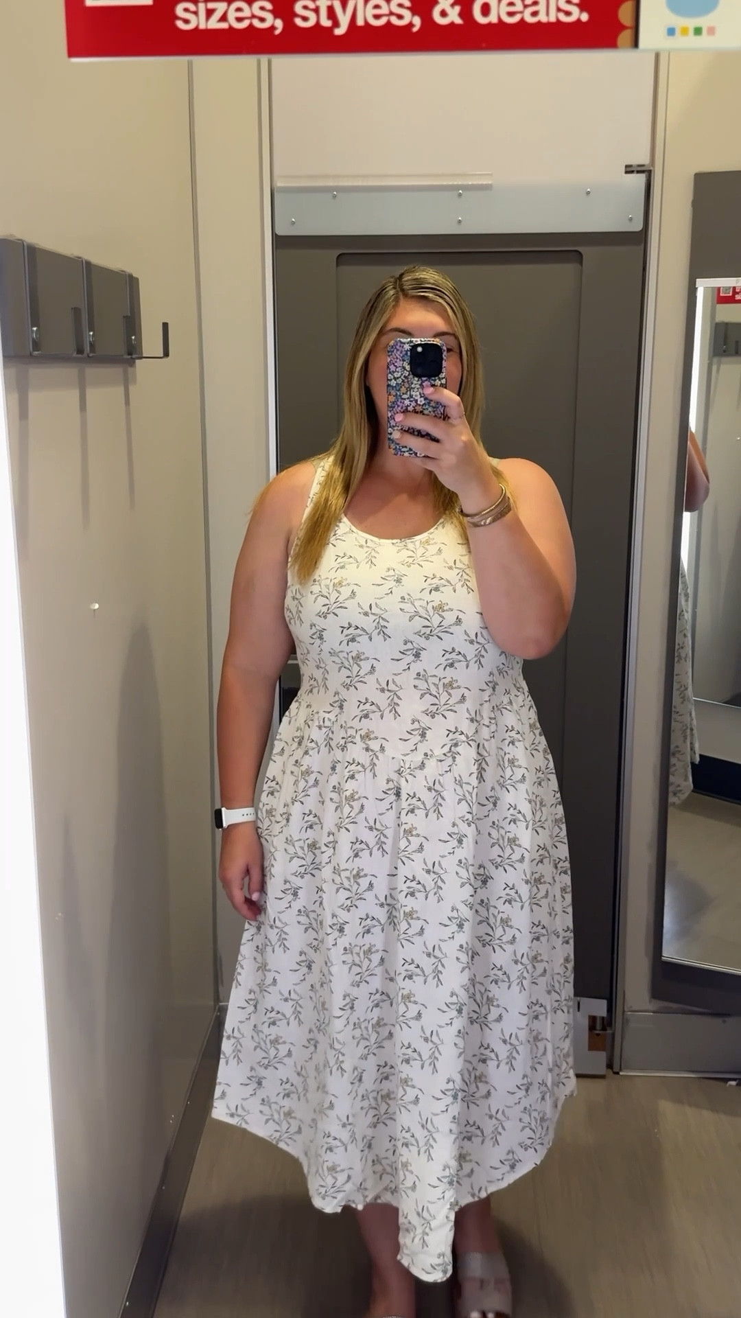 Flattering Target Dress for Every Body 
This white floral drop waist midi dress is breezy, flattering, and perfect for midsize, plus-size, and tall women. Flowy linen-rayon blend, racerback straps, side pocket, and under $40.
 Target dresses, Target style finds, Target summer outfits, midsize fashion, plus size outfit ideas, tall girl friendly outfits, flattering Target dresses, affordable Target fashion, under $40 Target dress

#LTKPlusSize #LTKMidsize #LTKFindsUnder50