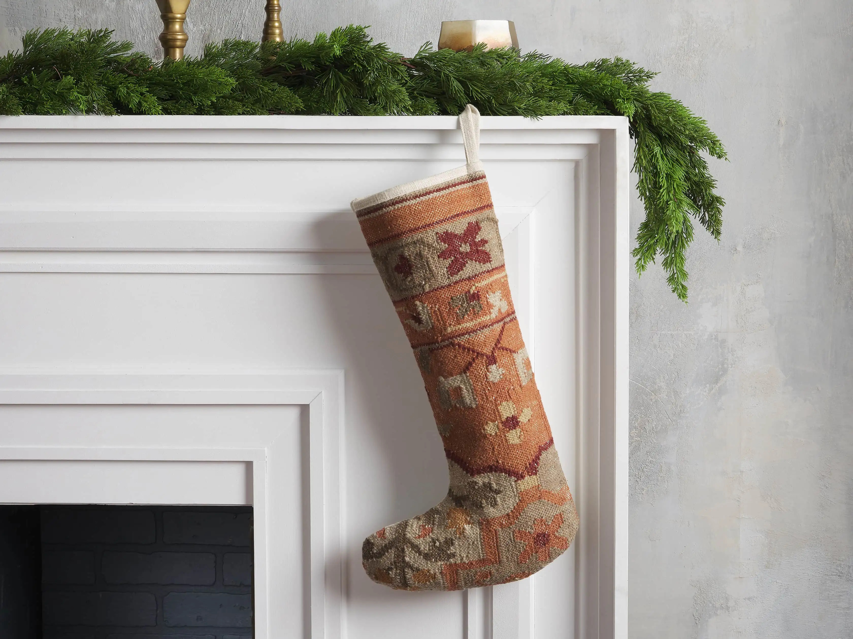 Terracotta Flatweave Stocking | Arhaus