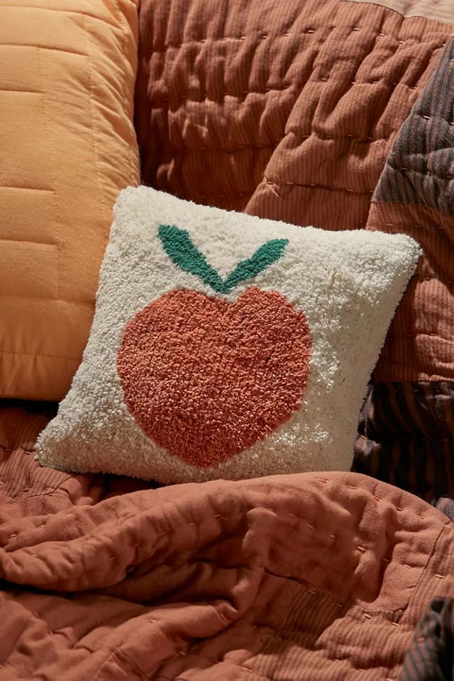 Peaches Tufted Mini Throw Pillow | Urban Outfitters (US and RoW)