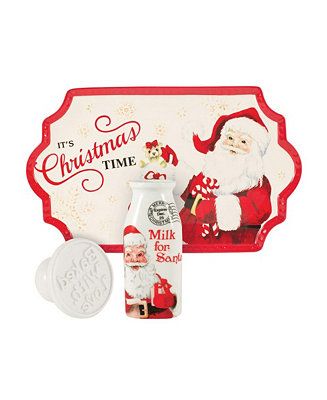 Fitz and Floyd Lettrs To Santa Milk And Cookies 3Pc & Reviews - Serveware - Dining - Macy's | Macys (US)