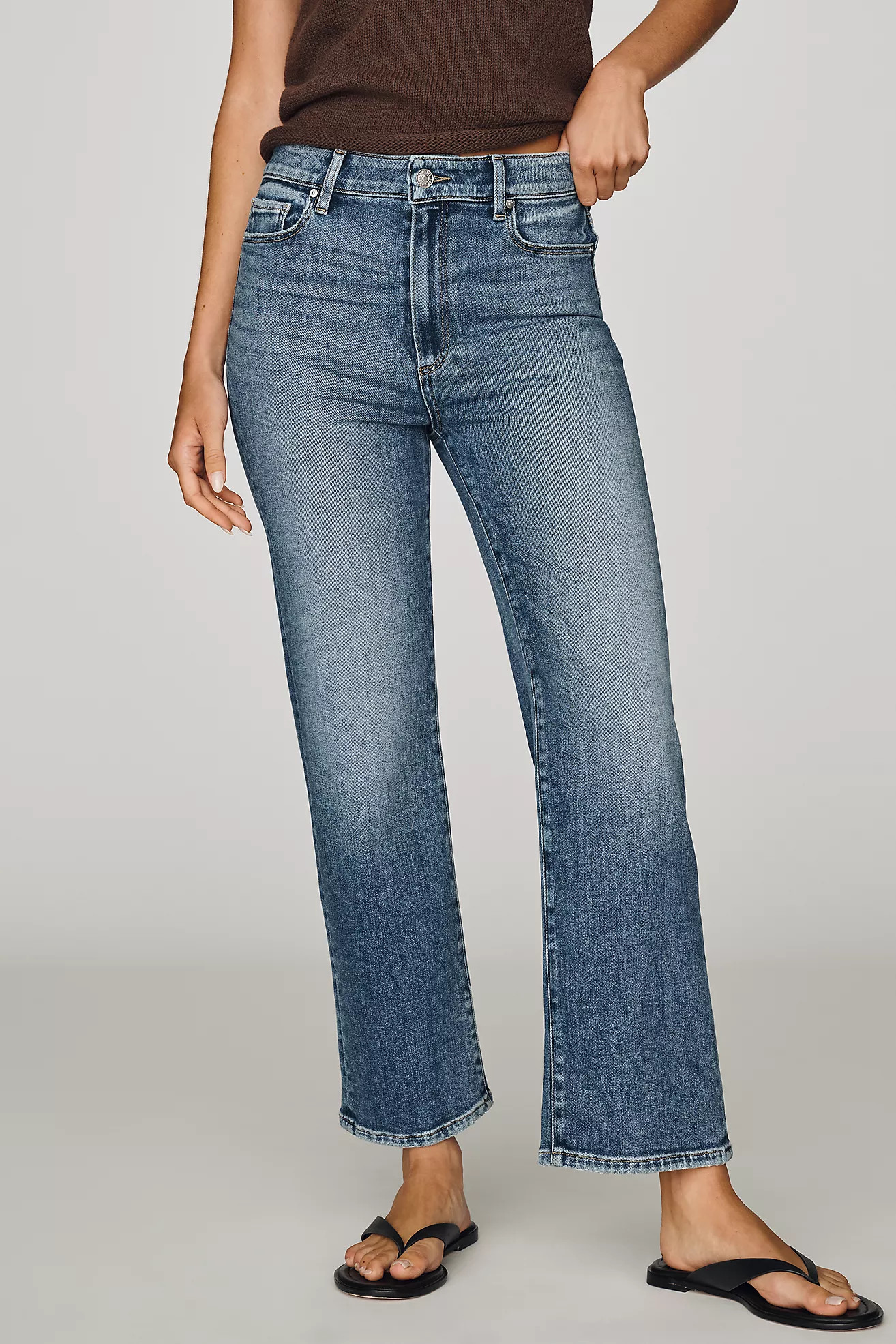 PAIGE Anessa High-Rise Straight Jeans | Anthropologie (US)