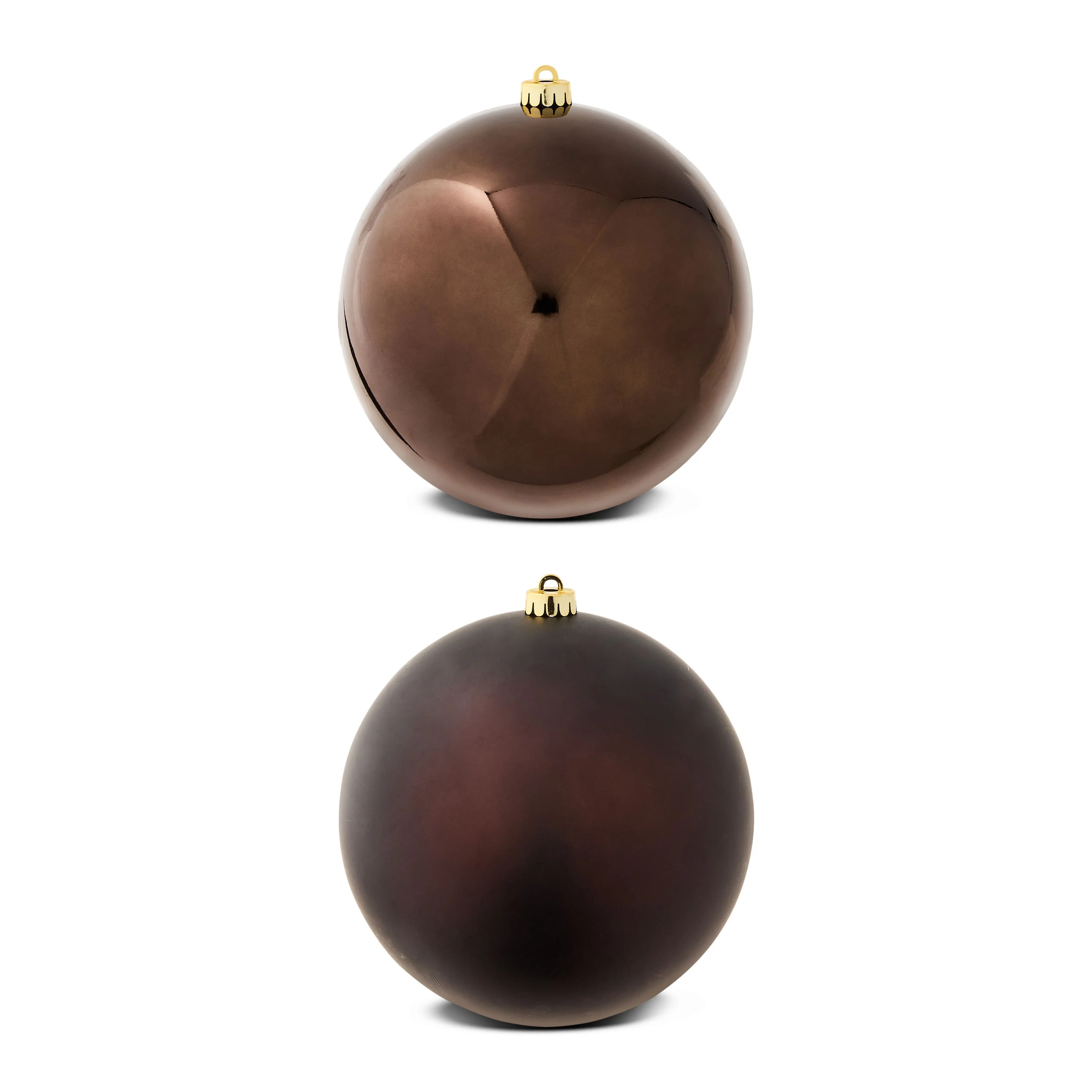 2-Count Brown Jumbo Shatterproof Christmas Ornaments, 7.8 in, by Holiday Time - Walmart.com | Walmart (US)