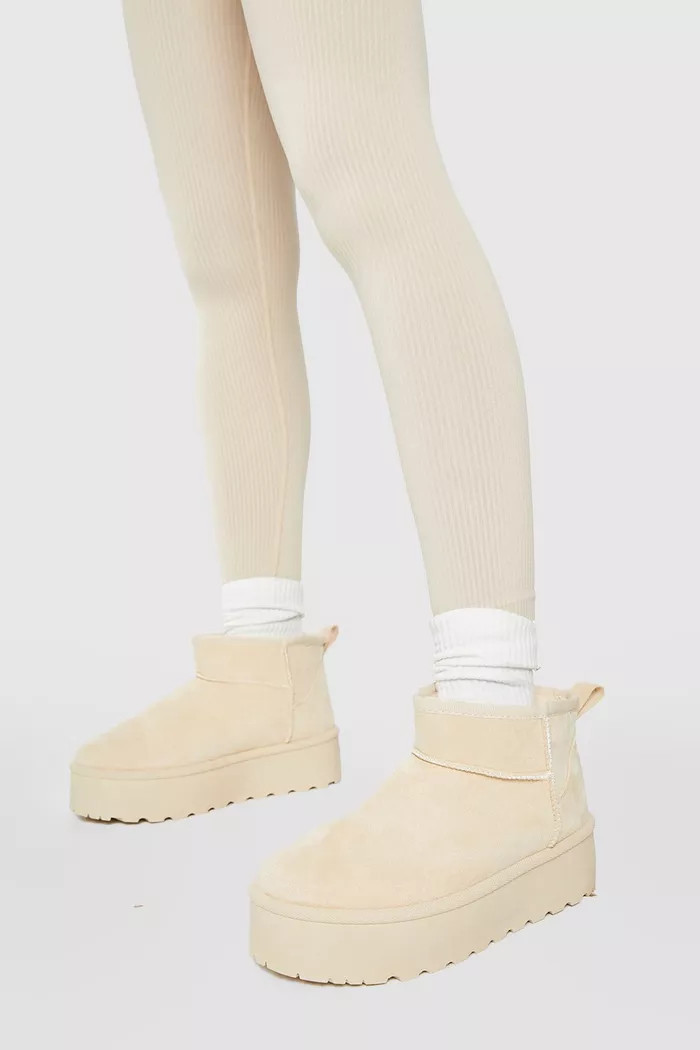 Ultra Mini Platform Cosy Boots | Boohoo.com (UK & IE)