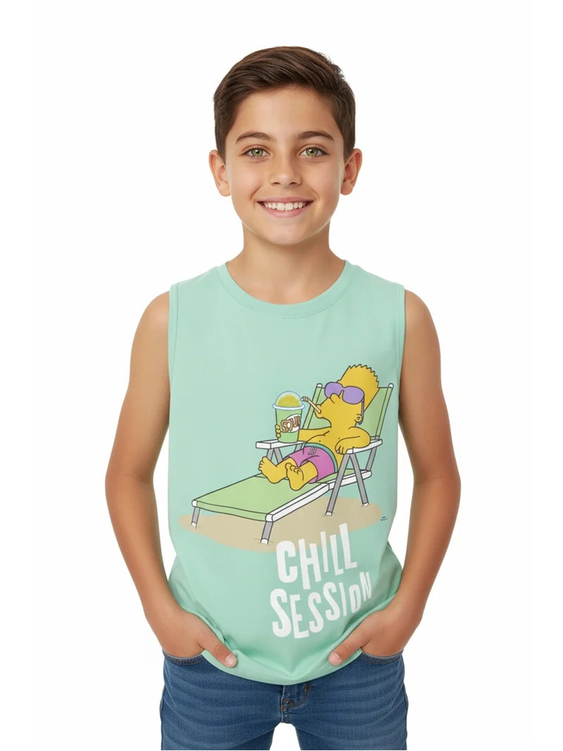 The Simpsons Boys Graphic Muscle Tank Top, Sizes 4-18 | Walmart (US)