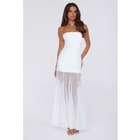 Dewkissed Bloom Strapless Maxi Dress White | Hello Molly (US)