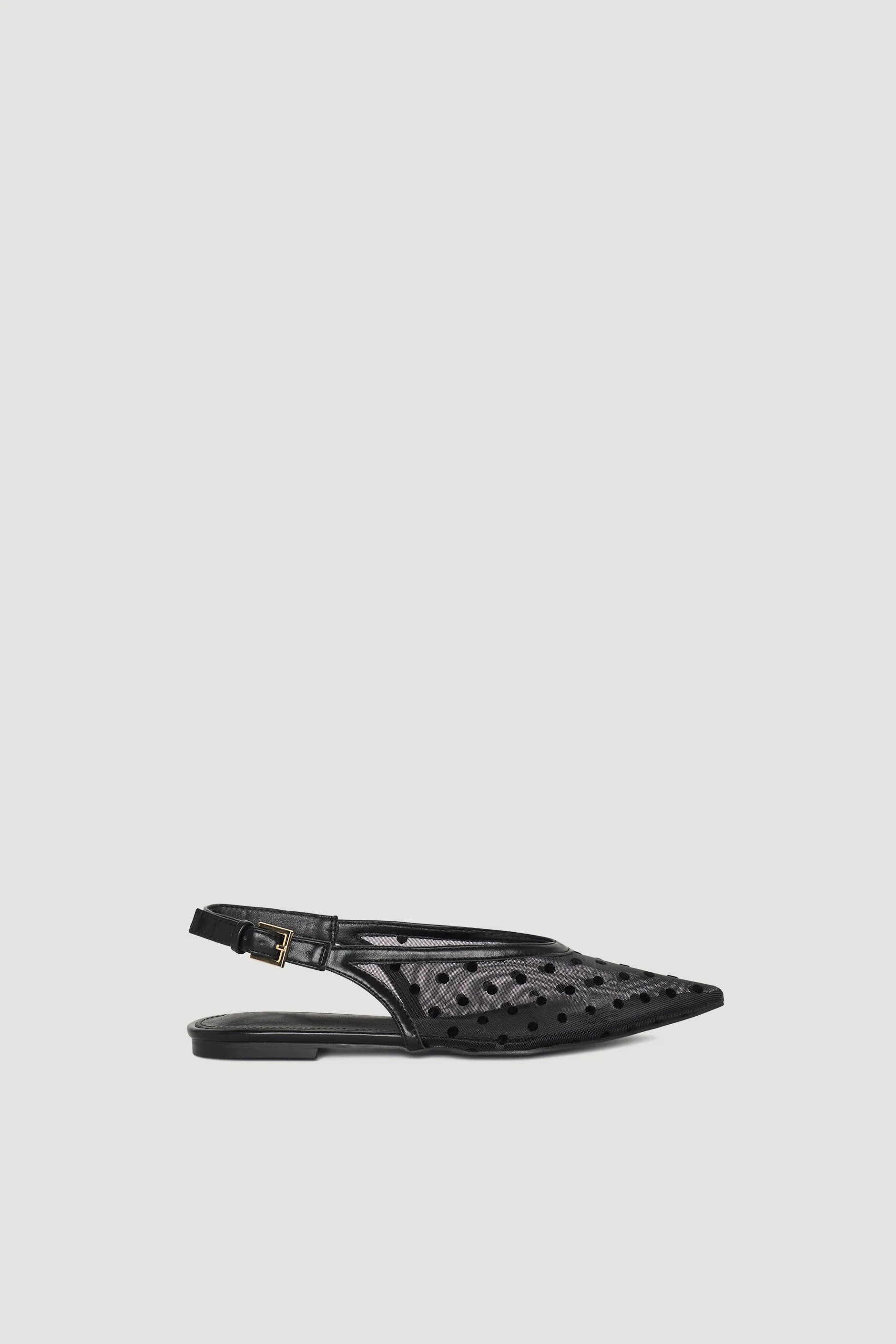 Alice Polka Dot Sling Back - Black | DECJUBA